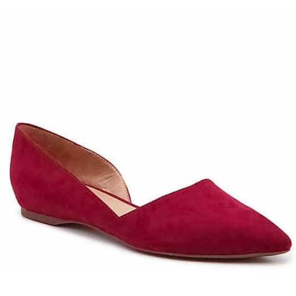 New Anastasia Red Suede Tamara Naturalizer D'orsay Loafer Flats Comfort - Picture 1 of 8